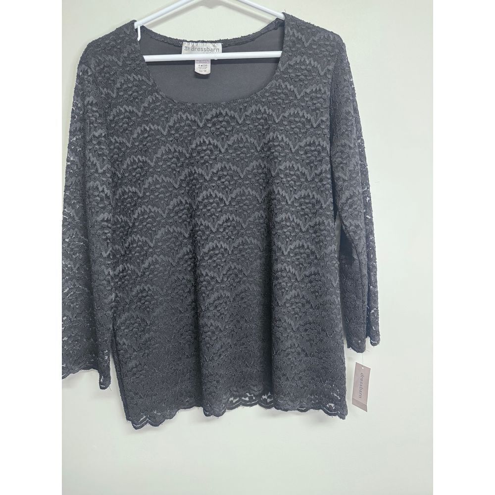 Dress Barn Black Blouse Womens‎  Size 14/16